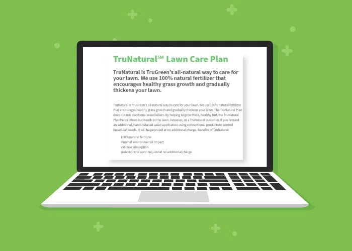 The Trugreen lawn care plus plan