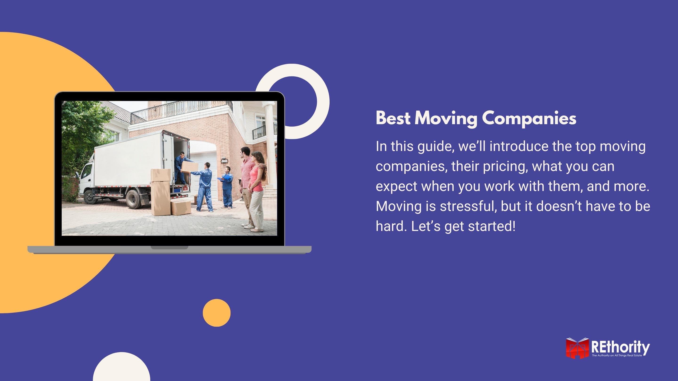 Best moving companies graphic featuring an intro and what to expect in this article