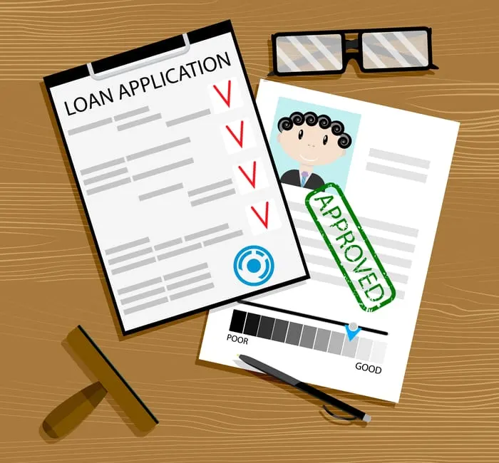 As an image for a piece on the house buying timeline, Loan application approved. Mortgage approval, loan concept, vector car loan approved illustration