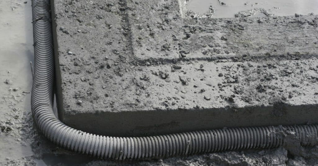 Picture of a footing drain made out of corrugated tubing