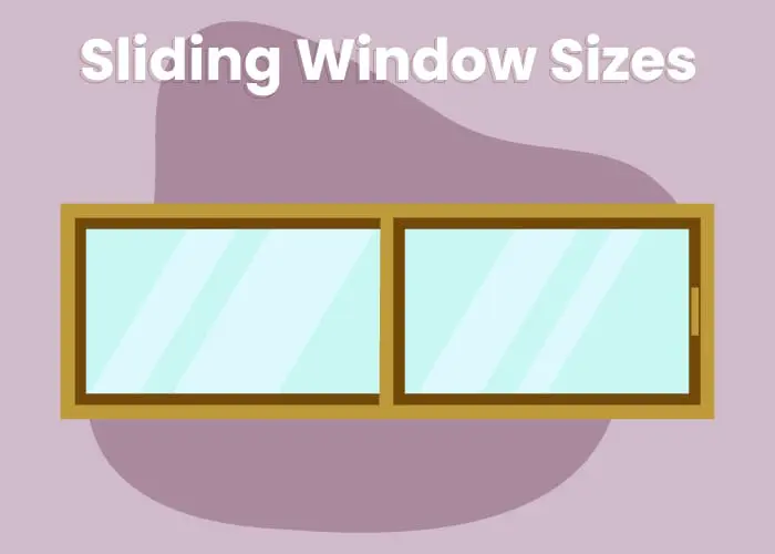 A graphic shows Sliding Window Sizes and shows this type of window in graphic form against spotted pink background