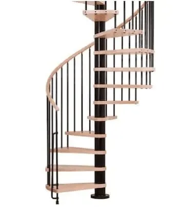 Arke Phoenix 55-in x 10-ft Black Spiral Staircase Kit