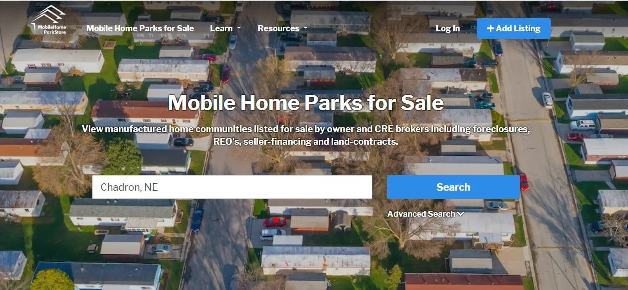 Mobile home parks for sale website