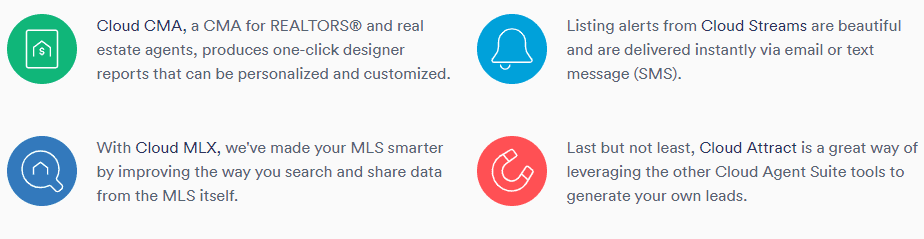 Screenshot of the various MLS tools offered by Cloud Agent Suite