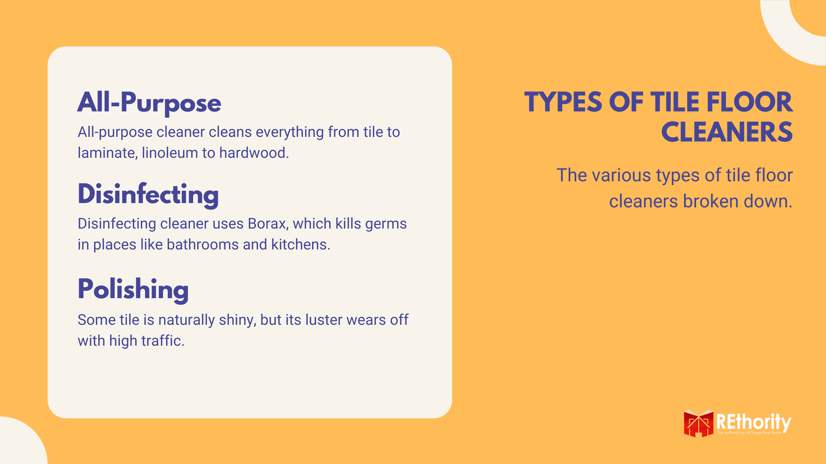 Types of Tile Floor Cleaner graphic