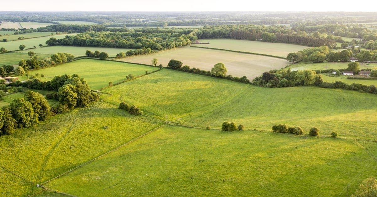 Aerial view of Buckinghamshire Landscape - United Kingdom - Hot air balloon aerial photography as the featured image for a piece on 