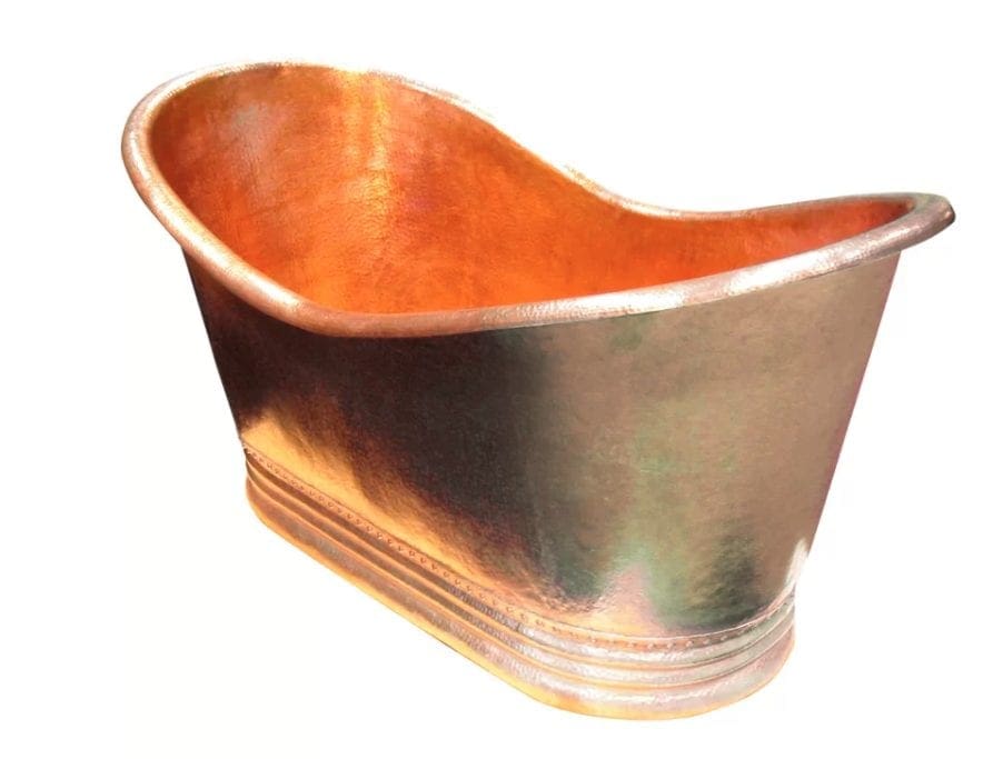 Juliana Copper 67" x 31" Small Slipper Tub