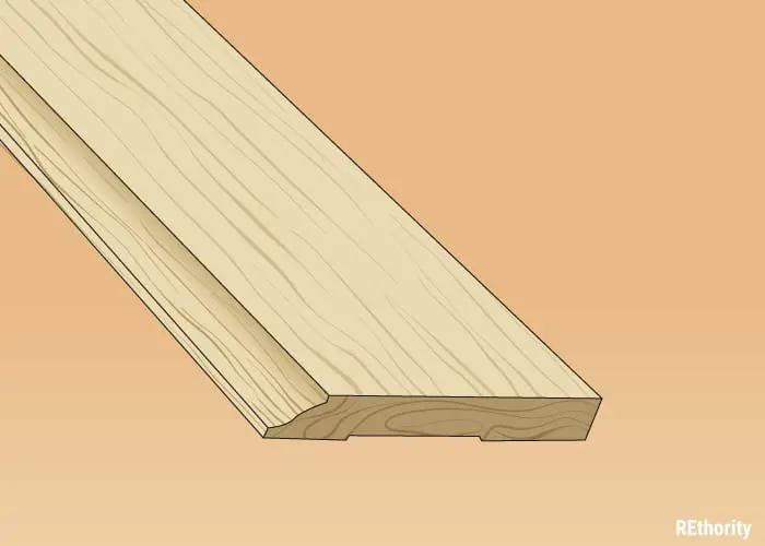 Hardwood (Cherry, Mahogany, etc.) baseboard type