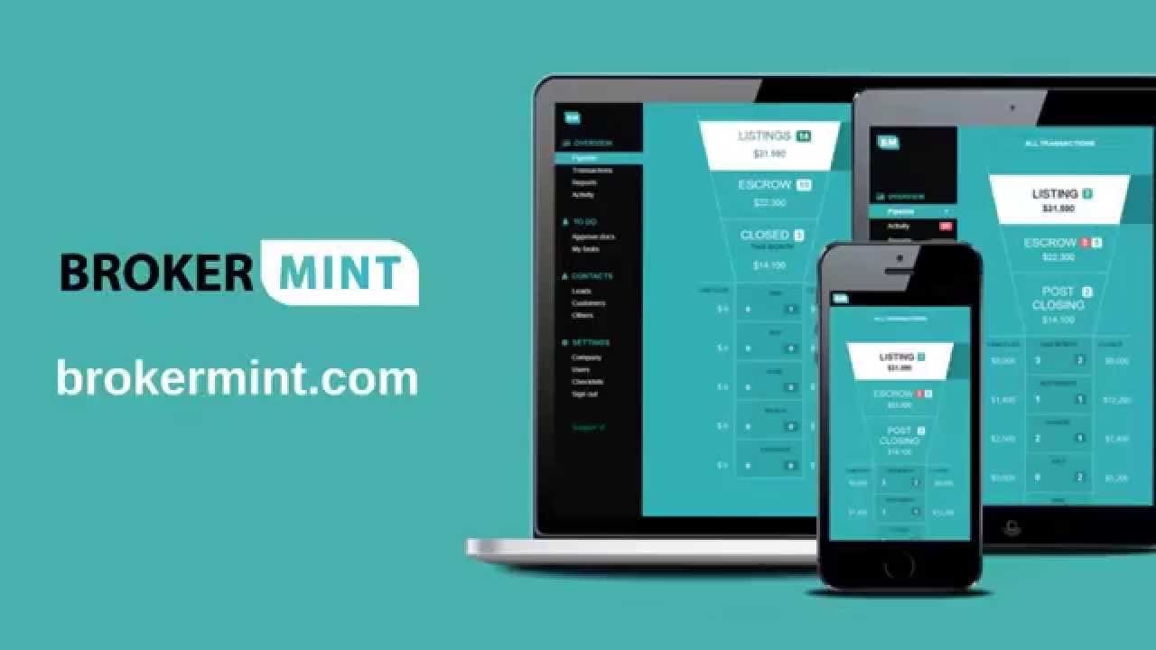 Brokermint displayed on three different devices