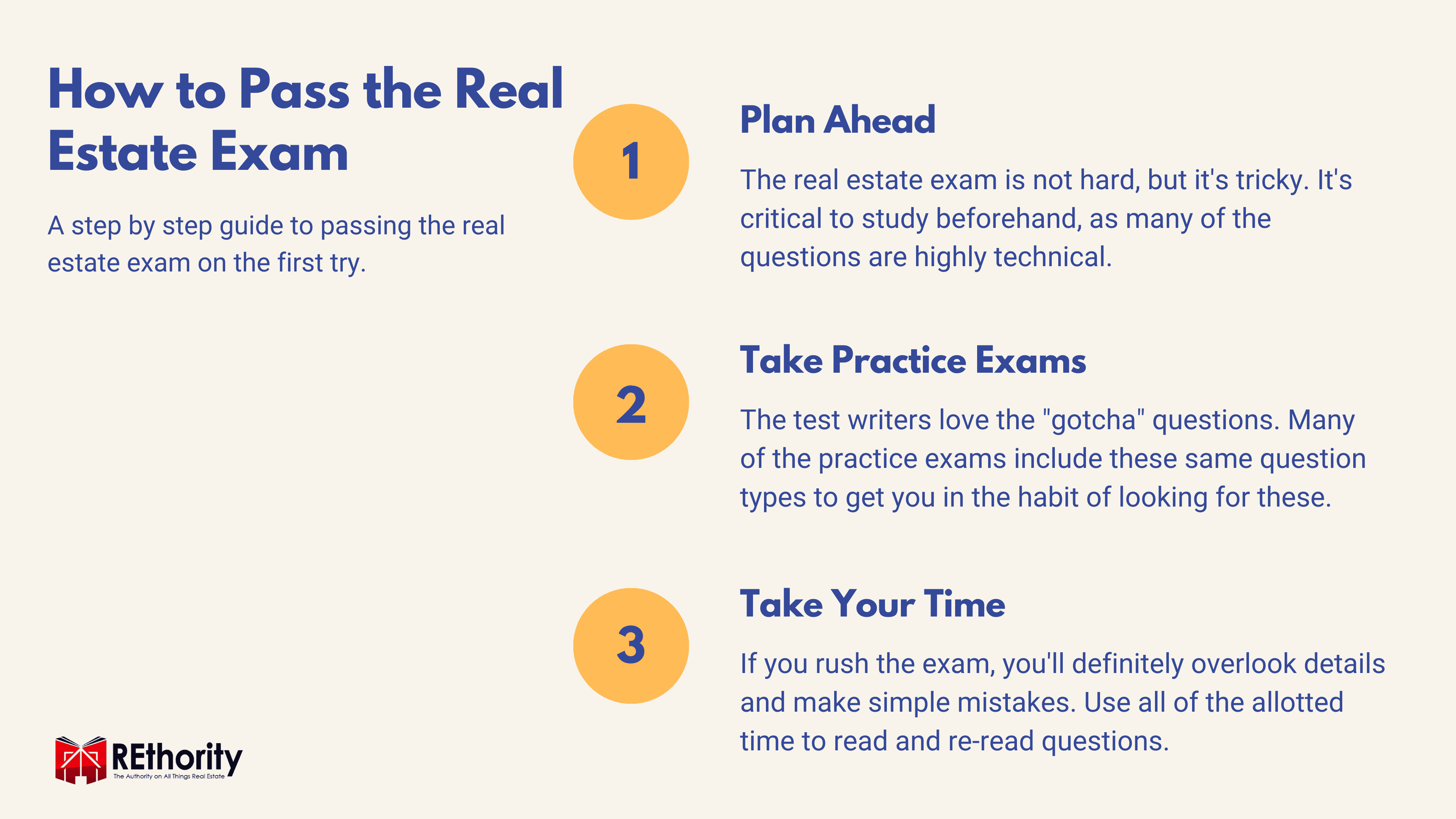 How to pass the real estate exam on the first try
