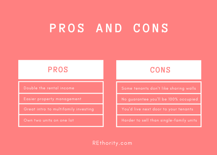 Duplex investing pros and cons