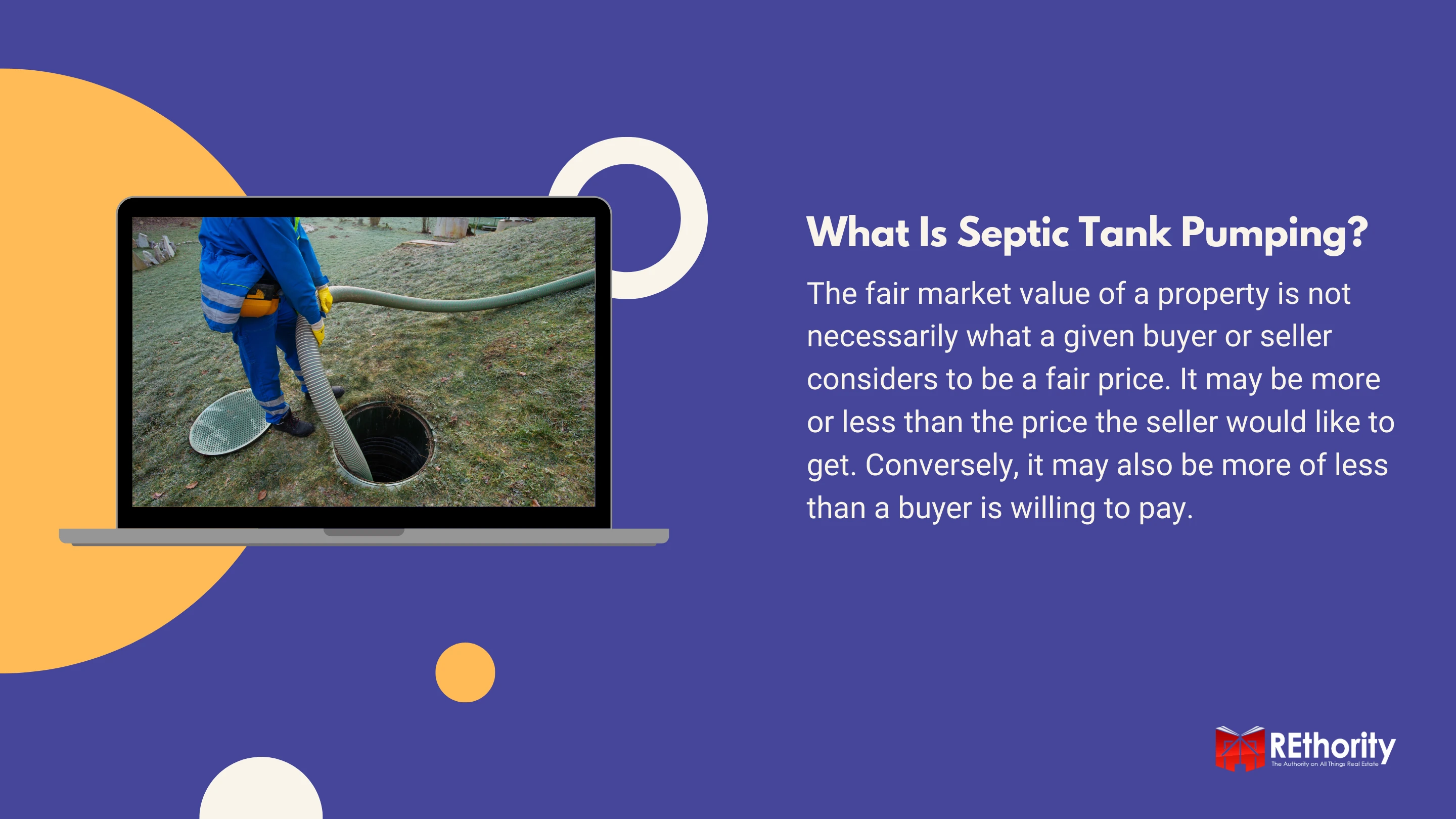 What Is Septic Tank Pumping graphic against blue background