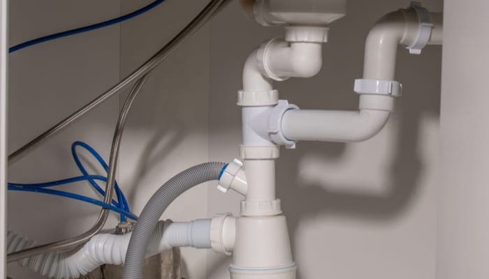 Water supply lines for installing a dishwasher