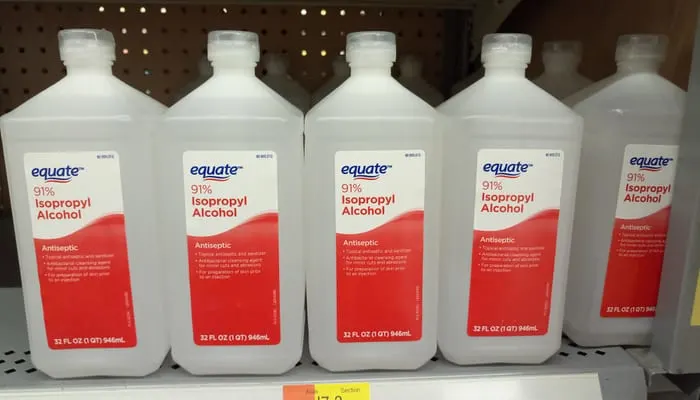 Fayetteville, NC USA 12/10/2019 Rubbing Alcohol Displayed At The Local Supermarket