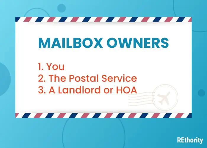 Three different types of mailbox owners illustrated in graphic format