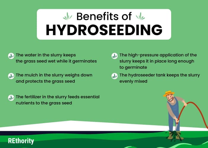 Illustrated benefits of hydroseeding