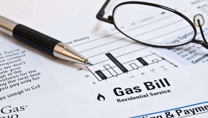 natural gas heating bill