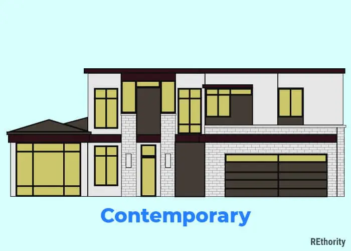 Vector illustration of a contemporary home style