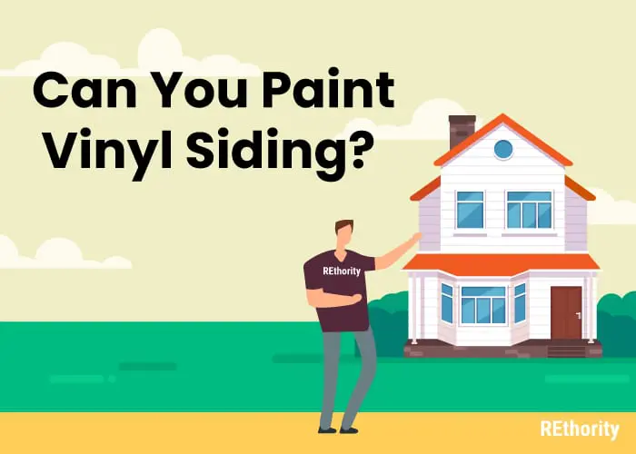 So, can you paint vinyl siding? with a guy in a rethority shirt and the question in bold text up top