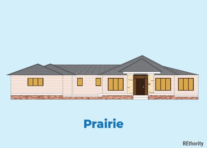 An illustrated prairie home