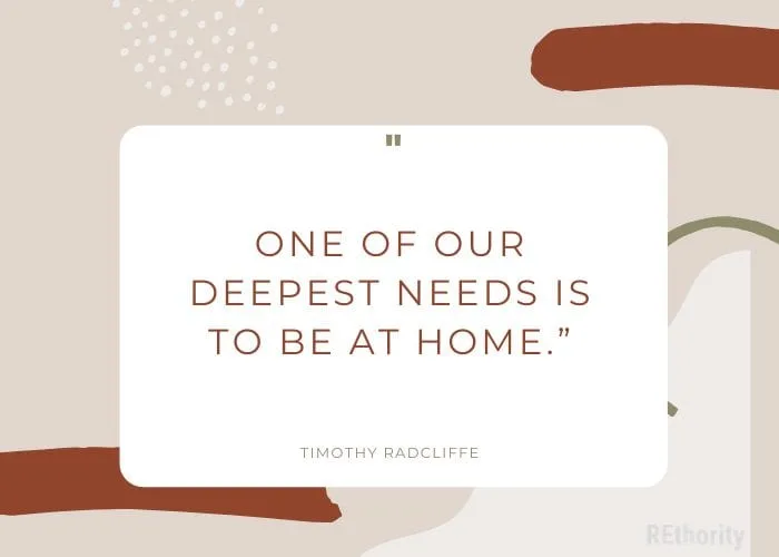 Timothy Radcliffe quote about home