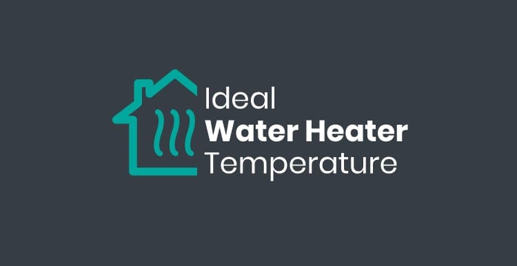 Graphic showing ideal water heater temperature