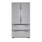 23 cu. ft. 4-Door French Door Refrigerator with 2 Freezer Drawers in PrintProof Stainless Steel, Counter Depth