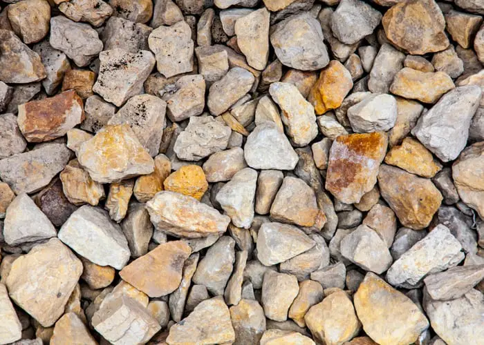 Driveway gravel patio rocks texture pile of bedrock marble calcium rocks for landscaping