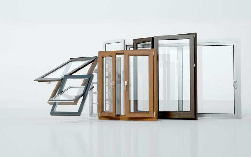 Best replacement windows come in various types, including double-hung, slider, awning style, and casement, all showcased in a single graphic