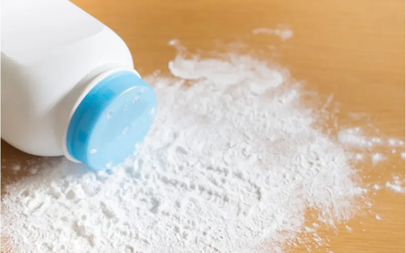 Putting baby powder (pictured) on an anthill and ant trail is a great way to get rid of them in your yard