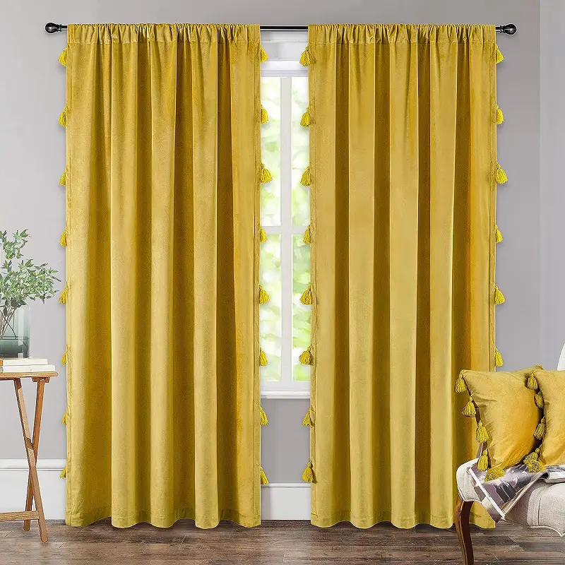 DriftAway – Boho Velvet Handmade Tassel Curtain