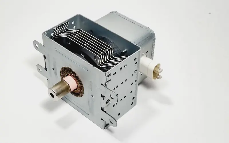 Microwave’s magnetron consists of a vacuum-like tube and a strong magnet