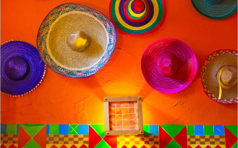 A number of sombreros found in Mexican kitchens around the globe