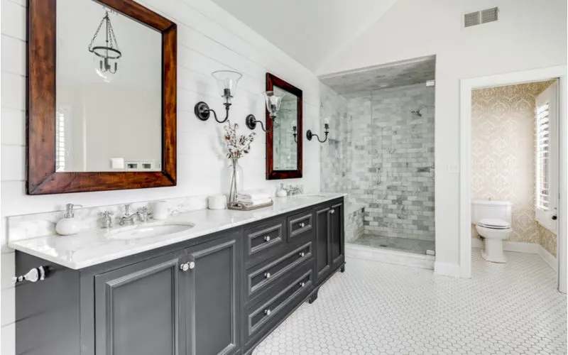 Grey Tile Bathroom Ideas 15 Rooms We, Bathroom Floor Ideas With Grey Vanity
