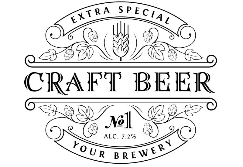 Custom signage that says craft beer for an idea for basement bar ideas