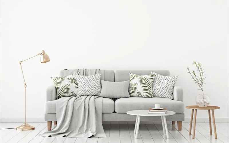 Living room with Hardwood Flooring Painted Light Grey