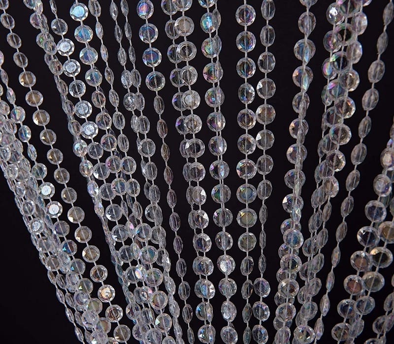 Diamond Cut Crystal Beaded Curtain
