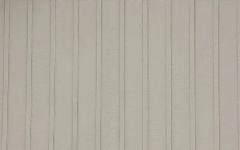 To help answer the question Does Board and Batten Siding Come in Vinyl, this type of siding shown in grey color