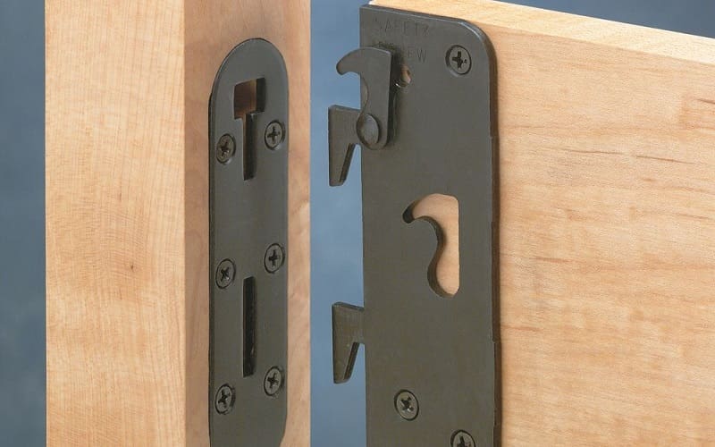 Hook-on rails to support the bed frame and mattress