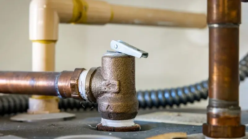 Residential hot water heater pressure relief valve