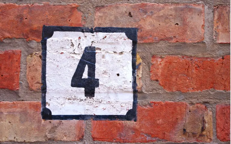 Painted House Number Idea in the harry potter 9 and 3/4 style on a brick wall