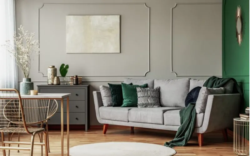 Mid-Century Modern Grey Living Room Idea