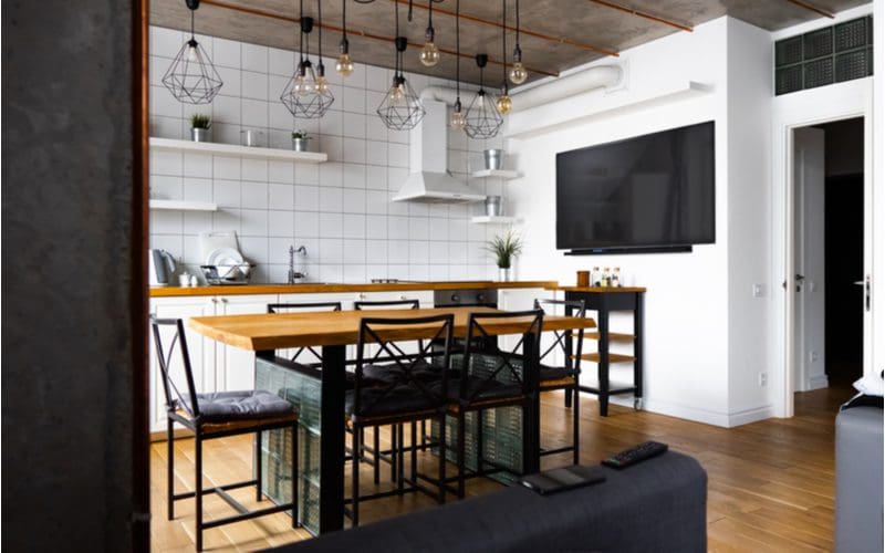 Loft that mixes Industrial and Scandinavian interior design styling