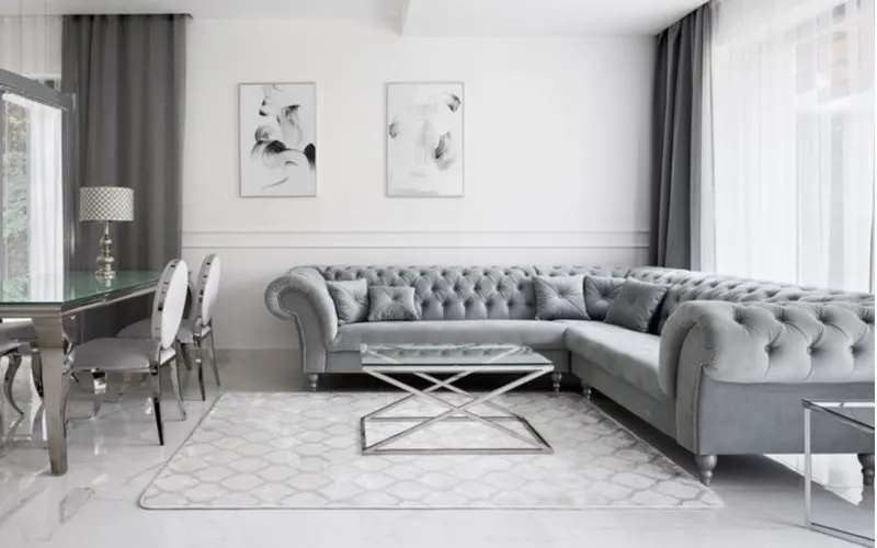 Chic Parisian Grey Living Room Idea