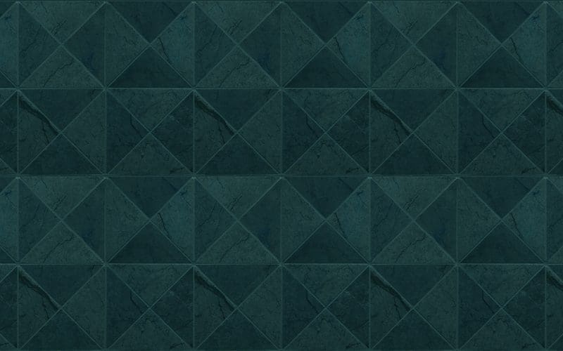 Green Victorian tile dark kitchen flooring idea