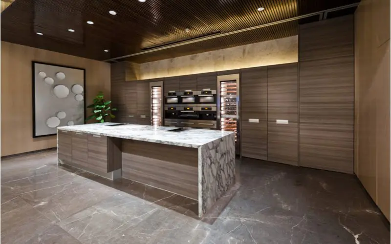 Gray marble dark kitchen flooring ideas