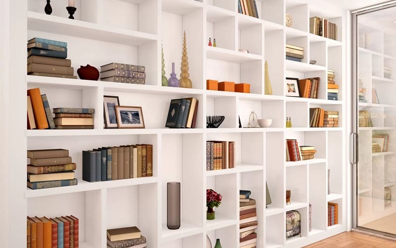 Bookshelves on the wall without screws