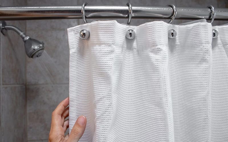 Microfiber shower curtains
