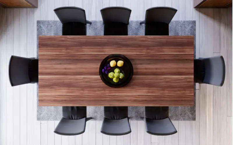 Standard dining table dimensions photo with an 8 person table