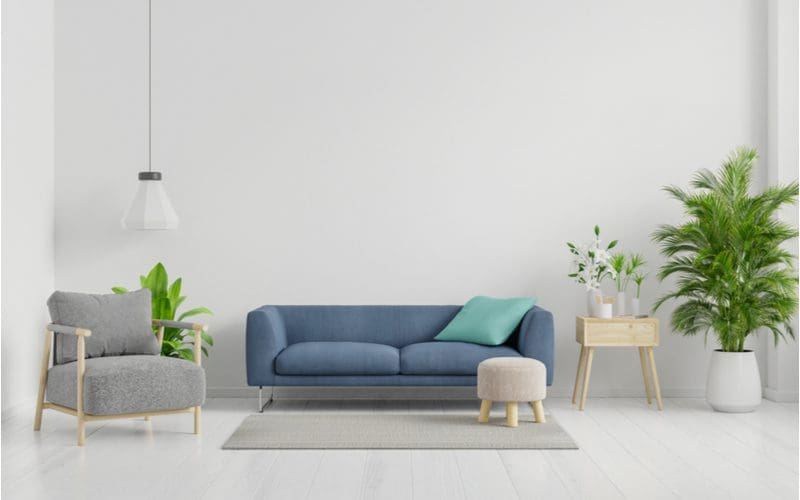 Blue, a furniture color that goes with gray walls